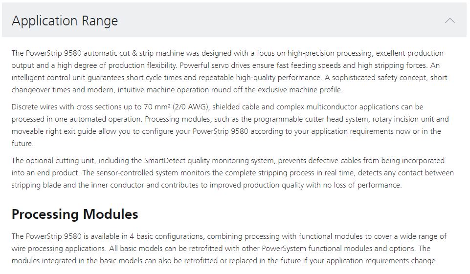 PowerStrip 9580 &ndash; Applications